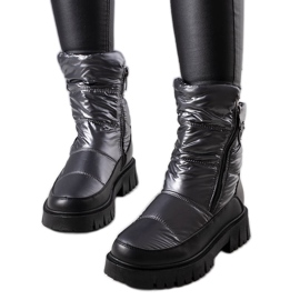PA1 Koltso women's silver snow boots black PA1 Koltso women's silver snow boots black