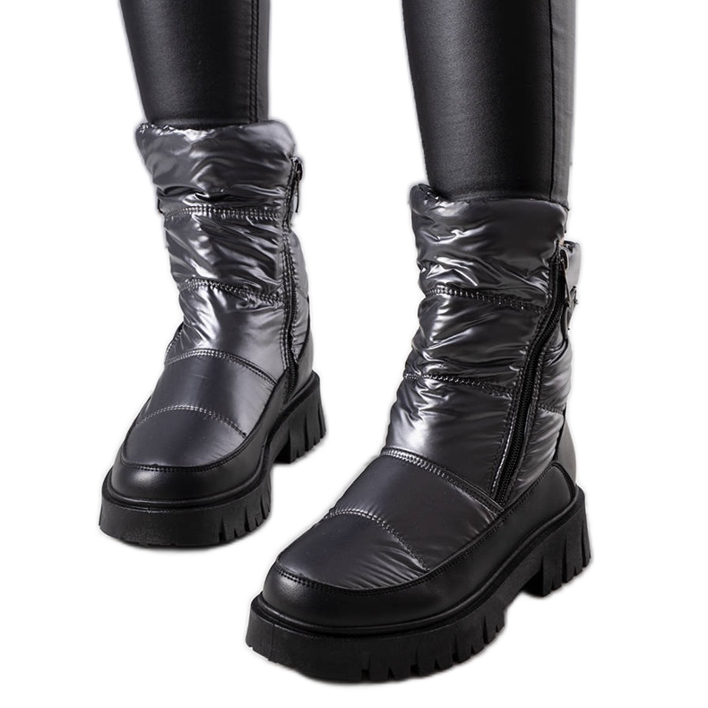 PA1 Koltso women's silver snow boots black
