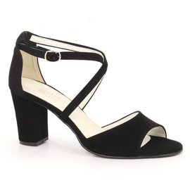Women's black suede sandals Azali 2941 Women's black suede sandals Azali 2941