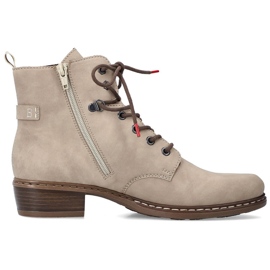 Comfortable women's insulated beige boots Rieker Y0820-64