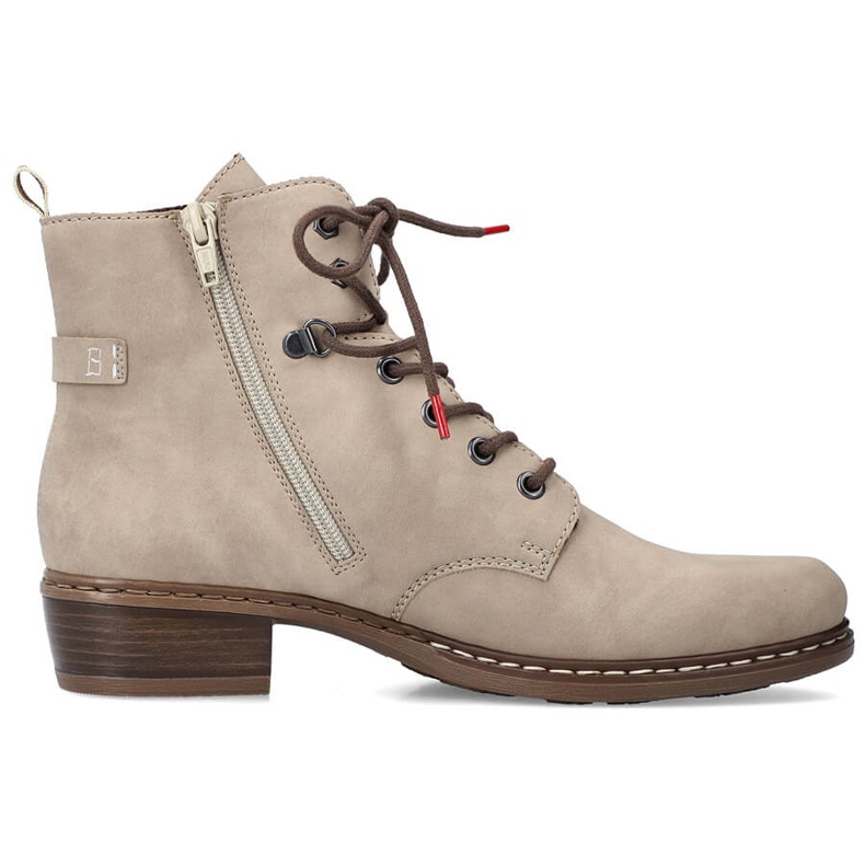Comfortable women's insulated beige boots Rieker Y0820-64