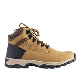 PA1 Evsee men's brown insulated boots yellow