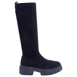 BM Suede boots with a thick Cards Black sole BM Suede boots with a thick Cards Black sole