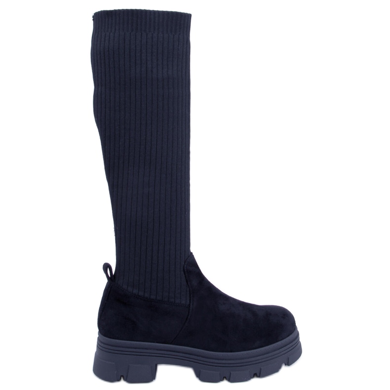 BM Janelle Black sock booties
