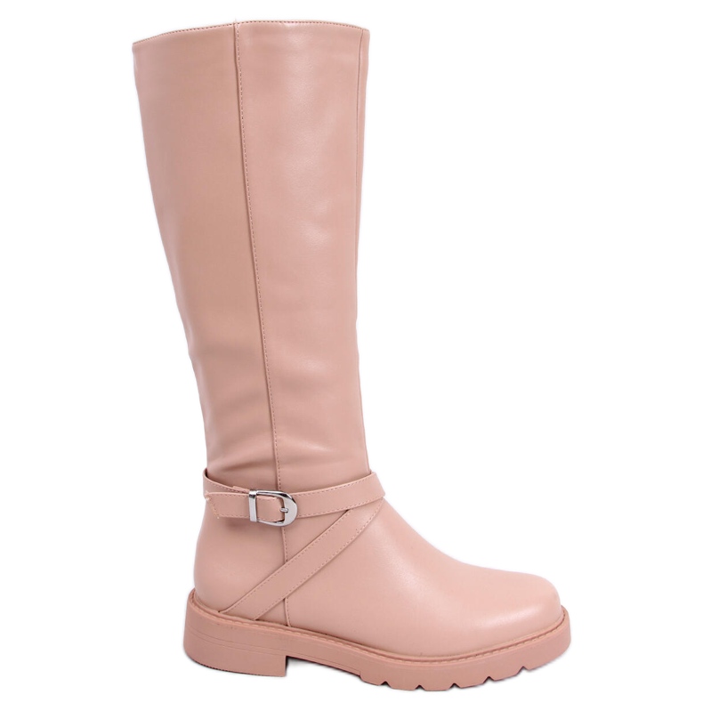 BM Khia Nude women's riding boots beige pink