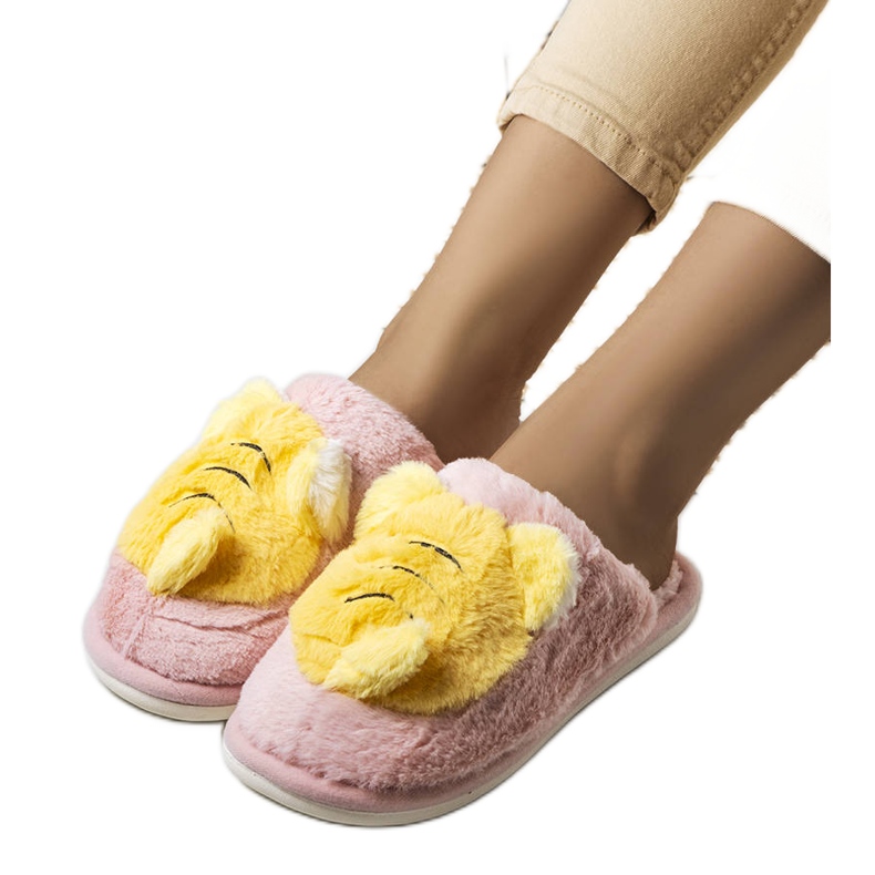 Pink and yellow slippers from Bee