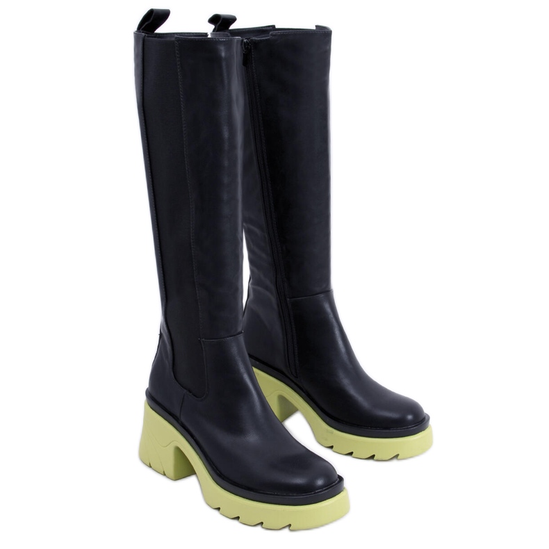 PA1 Boots with colored soles from Woods BLACK/GREEN