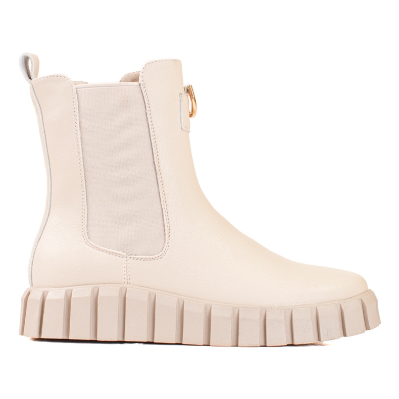 W. Potocki Women's platform boots Potocki beige