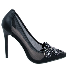 Women's pumps with Monroe Black stones