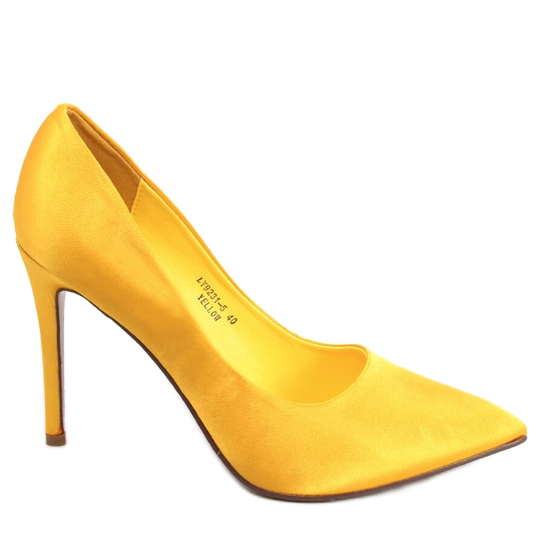 Women's satin high heels Talia Yellow