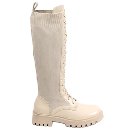 PA1 Booties with elastic uppers from Barton Beige PA1 Booties with elastic uppers from Barton Beige