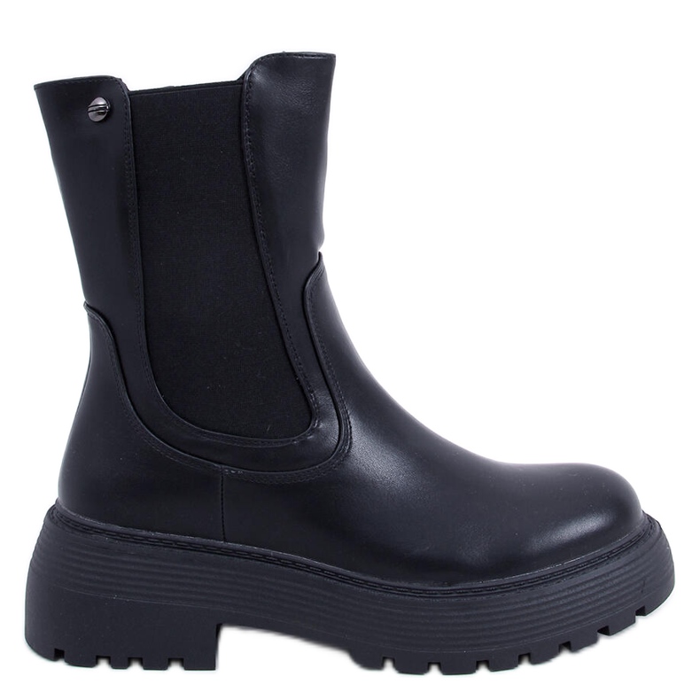 PA1 Shaw Black high top Chelsea boots