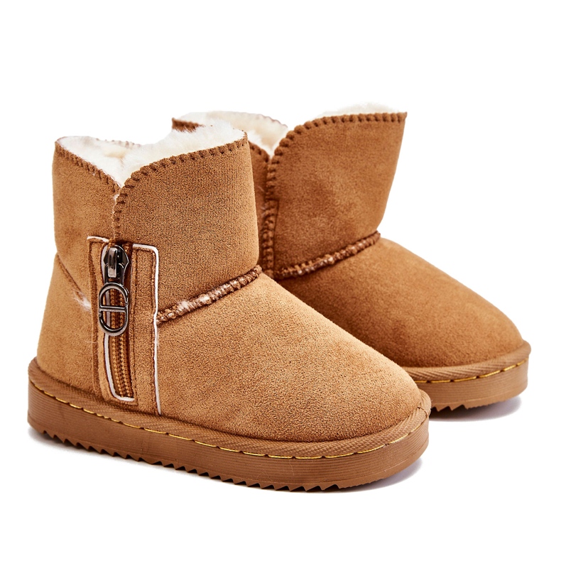 Camel Catellie Children's Slip-On Insulated Snow Boots brown Camel Catellie Children's Slip-On Insulated Snow Boots brown
