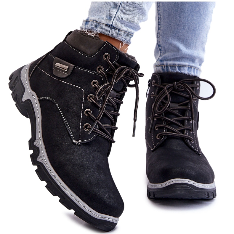 PA1 Women's Trapper Boots Warm Zipper Black Jake