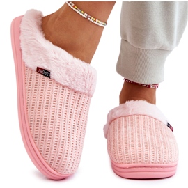 Women's Insulated Slip-On Slippers With Fur Pink Leriss