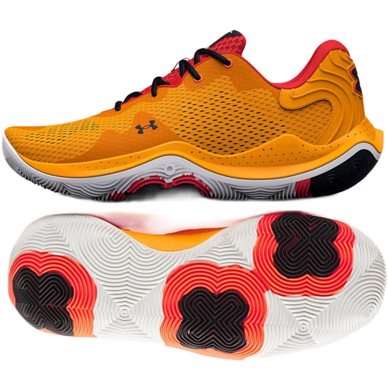 Under Armour Under Armor Spawn 4 M 3024971 800 basketball shoes multicolored oranges and reds
