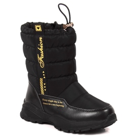 Evento Girls' snow boots insulated with sheep's wool, black Evento Girls' snow boots insulated with sheep's wool, black
