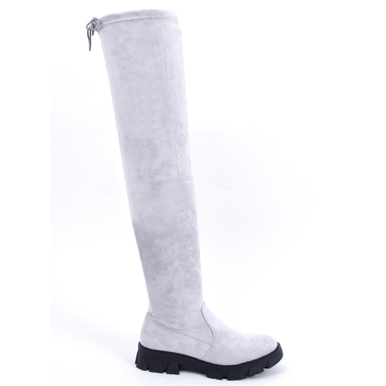 BM Women's Thigh High Boots Adlon Gray grey