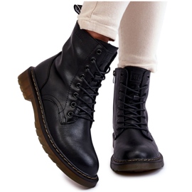 Women's Leather Warm Zipper Boots GOE II2N4060 Black Women's Leather Warm Zipper Boots GOE II2N4060 Black