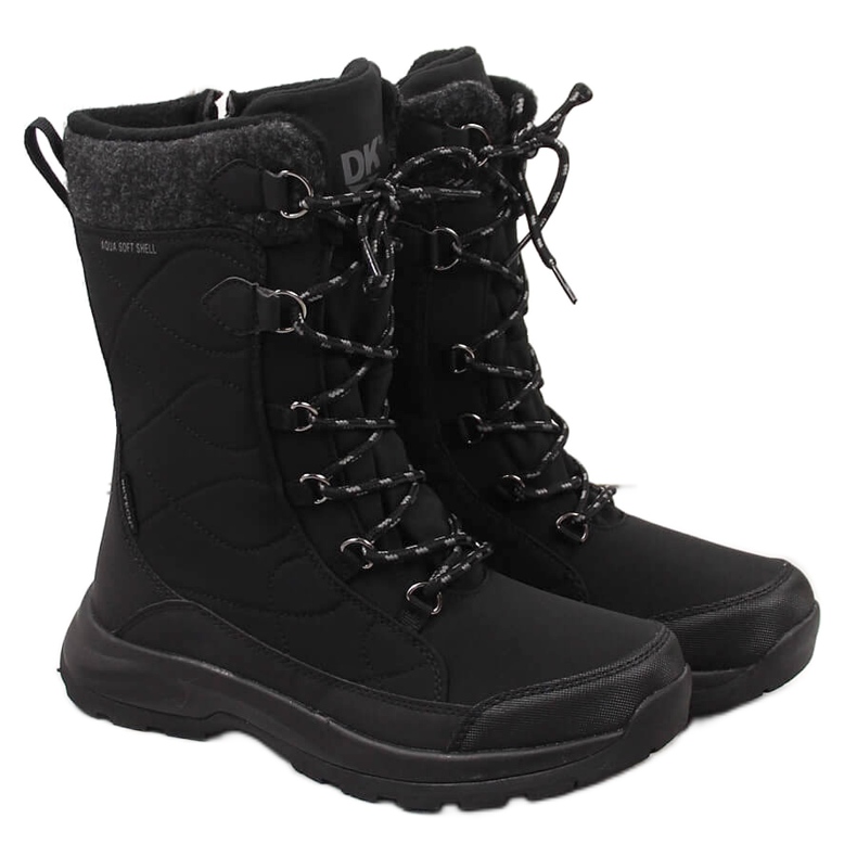 Women's waterproof snow boots insulated black DK Women's waterproof snow boots insulated black DK