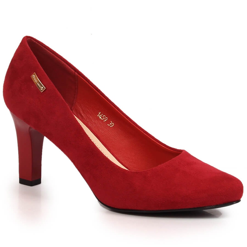 Women's red suede pumps Sergio Leone 1459