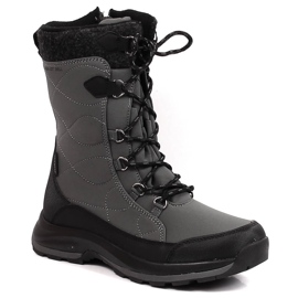 DK 2105 gray waterproof lace-up and zipper snow boots grey DK 2105 gray waterproof lace-up and zipper snow boots grey