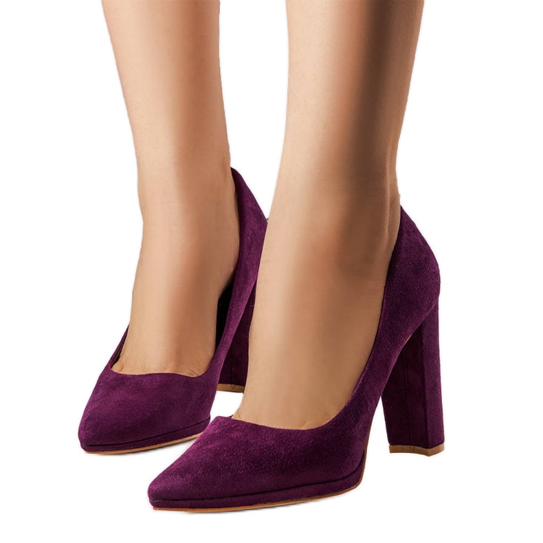 Emma's purple high heel pumps violet