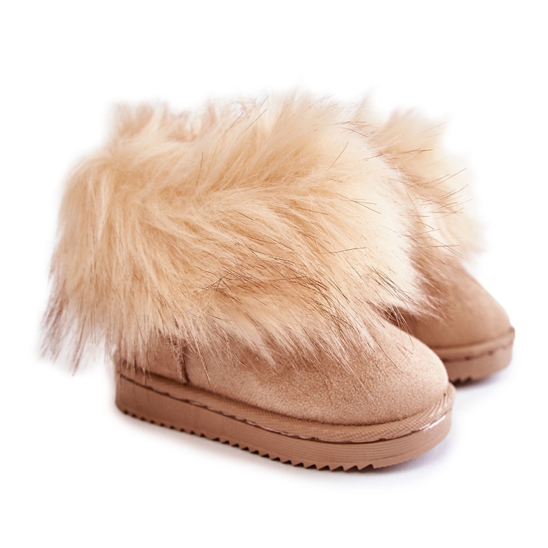 FR1 Children's Snow Boots With Fur Beige Ariana FR1 Children's Snow Boots With Fur Beige Ariana
