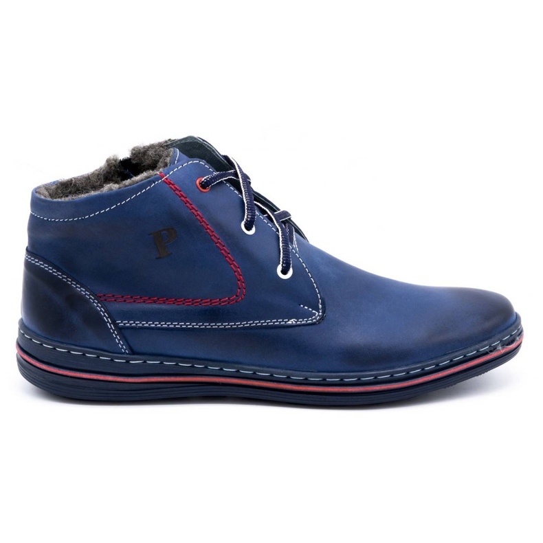 Polbut 339 navy blue men's winter boots