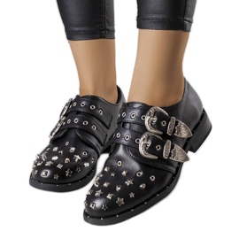 Black Boisi studded loafers