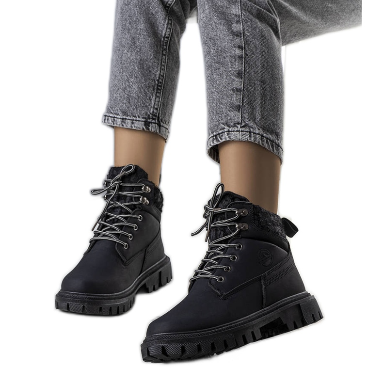 Didians women's black hiking boots