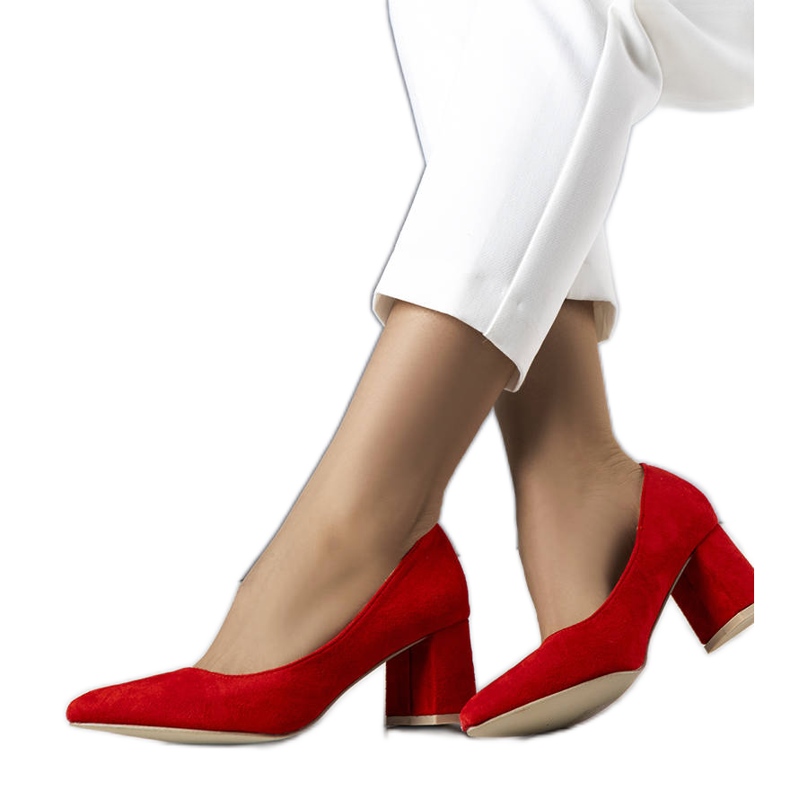BM Red heeled pumps from Sadilla