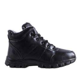 Black lacquered insulated Trenton boots