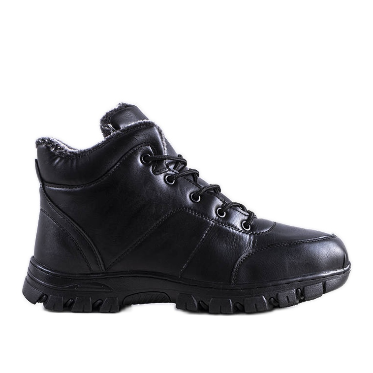 Black lacquered insulated Trenton boots