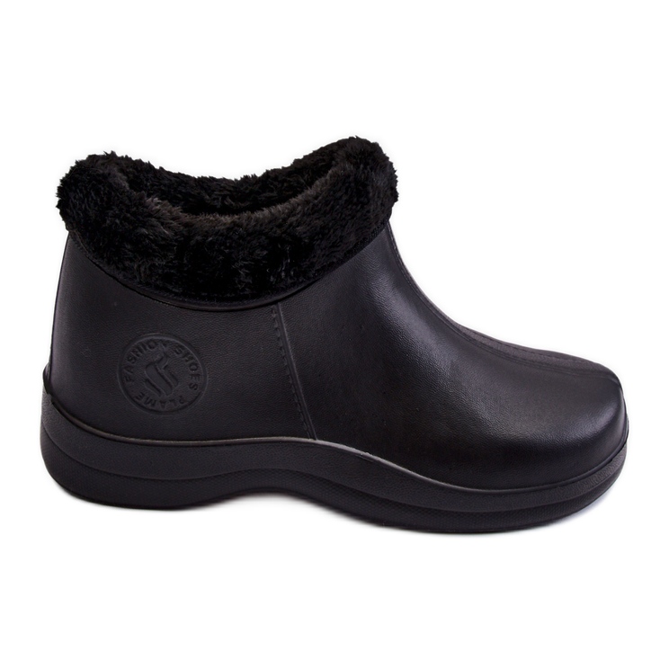 PM2 Women's Slip-On Warm Rain Boots Black Izera