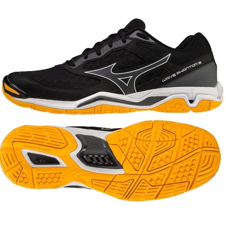 Mizuno Wave Phantom 3 M X1GA226044 handball shoes black black