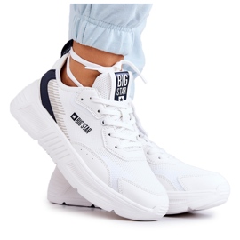 Fashionable Sneakers Sport Shoes Big Star JJ274596 White navy blue Fashionable Sneakers Sport Shoes Big Star JJ274596 White navy blue