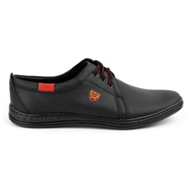 Polbut Men's lace-up leather casual shoes 343H black