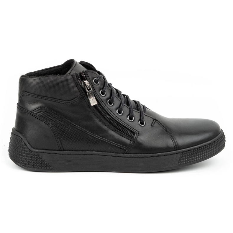 Kampol Men's insulated leather boots 120KAM black