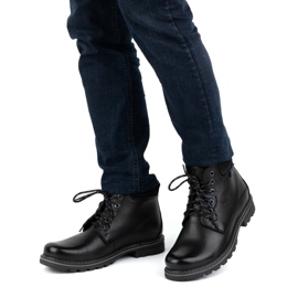 Kampol Men's leather winter boots 128KAM black Kampol Men's leather winter boots 128KAM black