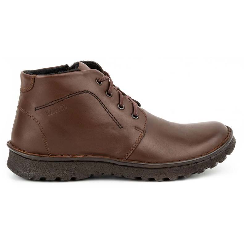 Kampol Leather lace-up winter boots 131KA brown