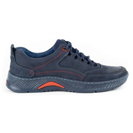 KOMODO Sport 922K men's leather shoes navy blue