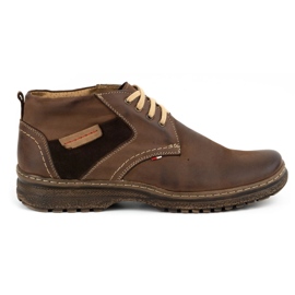 Olivier Men's winter leather boots 219GT brown Olivier Men's winter leather boots 219GT brown