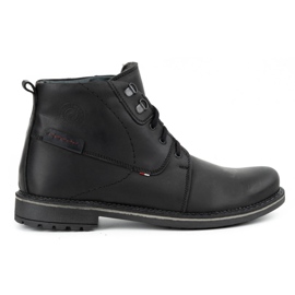 Olivier Men's winter leather boots 151GT black