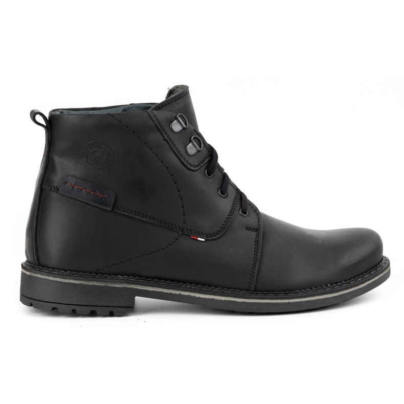 Olivier Men's winter leather boots 151GT black