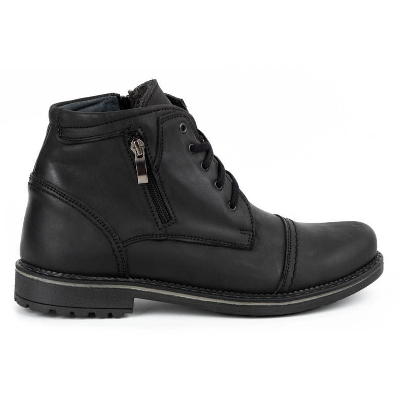 Olivier Men's winter leather boots 132GT black Olivier Men's winter leather boots 132GT black