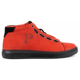 Polbut Red leather men's shoes 2110sw