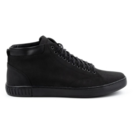 Polbut Men's leather creepers shoes 2108sw black