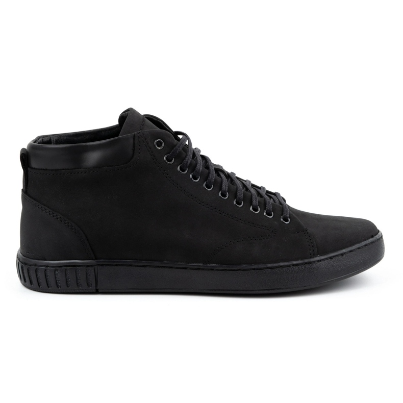 Polbut Men's leather creepers shoes 2108sw black