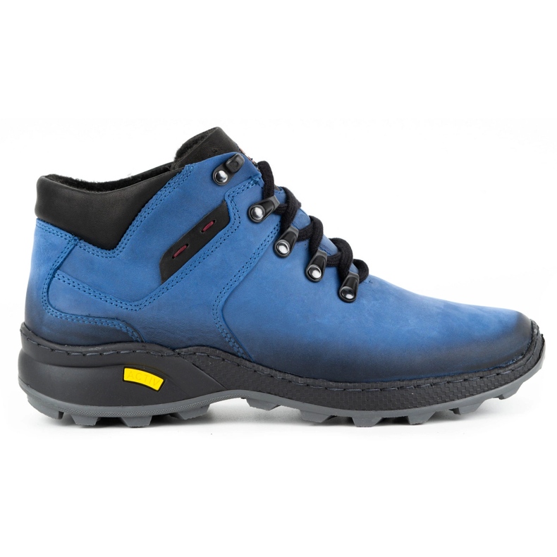 Olivier Men's insulated leather shoes 895MA blue